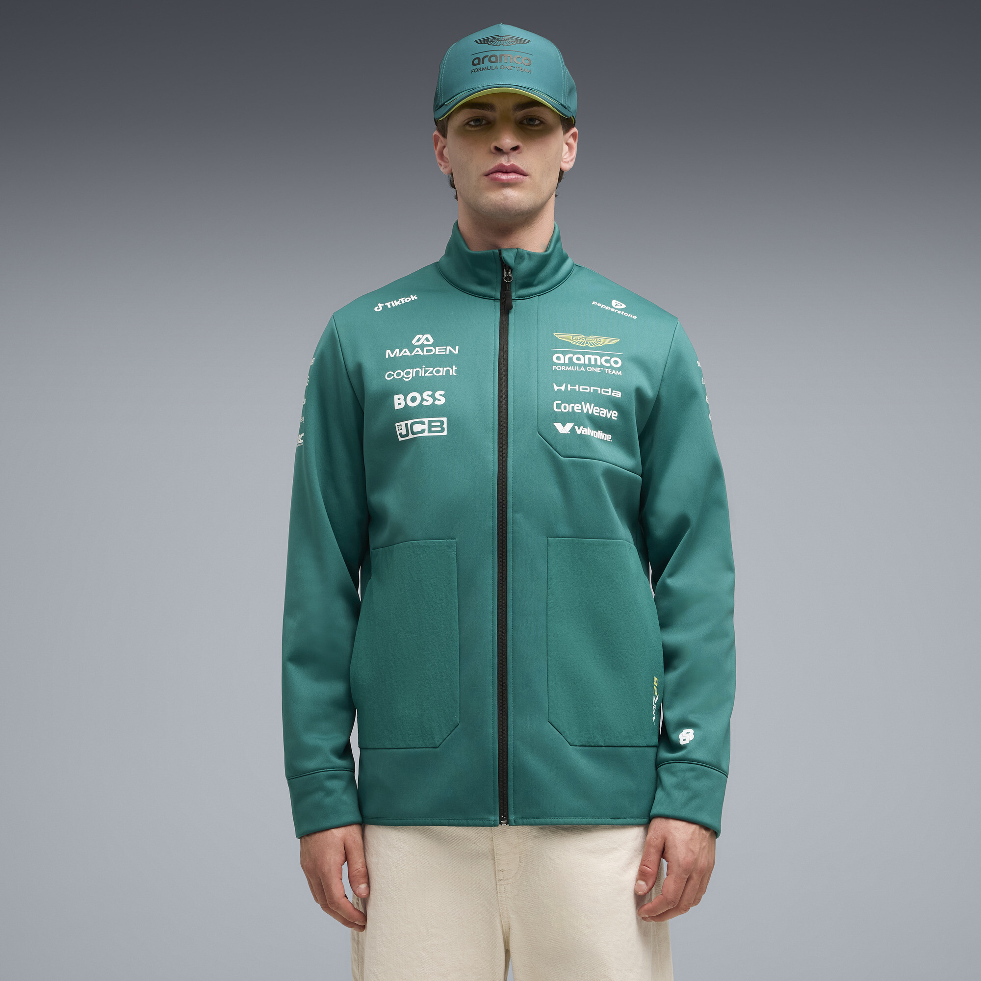 PUMA x ASTON MARTIN ARAMCO F1® TEAM Replica Jacke Unisex, Accessoires, Grün, M