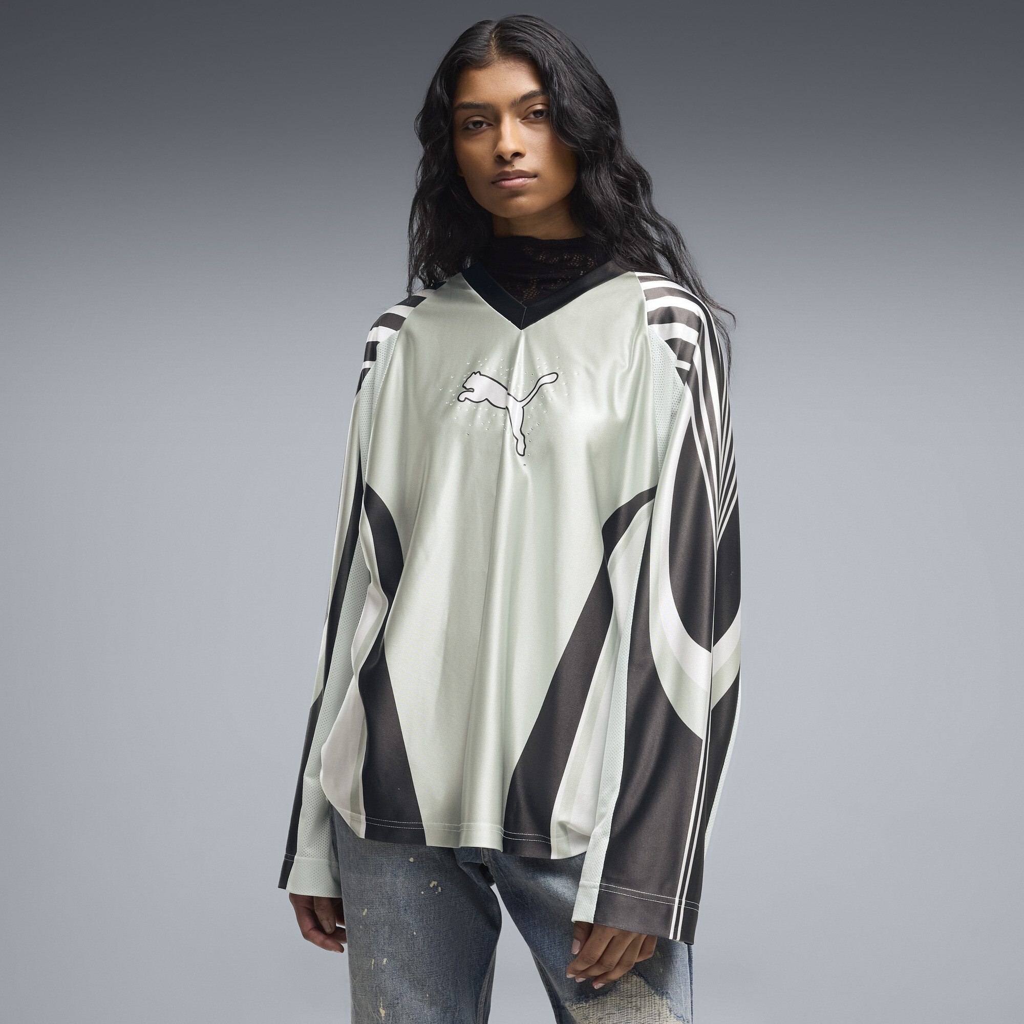 PUMA Street Glam Bedazzled Trikot Damen, Accessoires, Grün, L