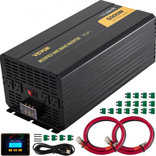 VEVOR Inversor de Potencia de Onda Sinusoidal Modificada 5000 W para Camioneta