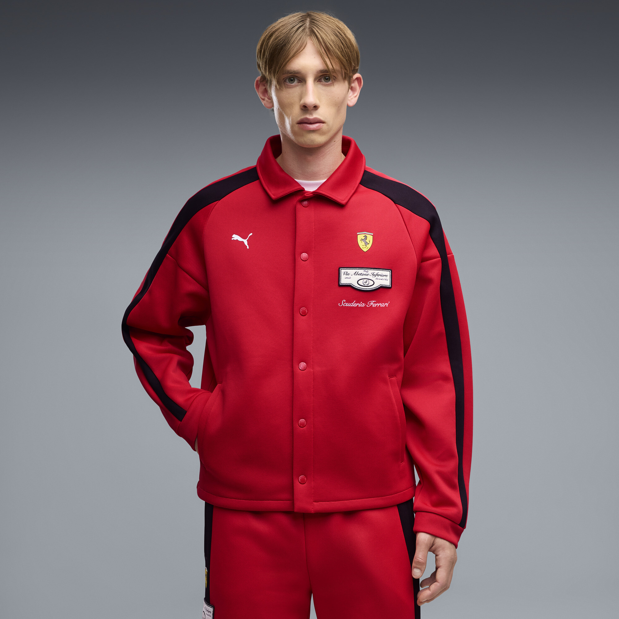 PUMA Ferrari T7 Trainingsjacke Herren, Accessoires, Rot, XXL