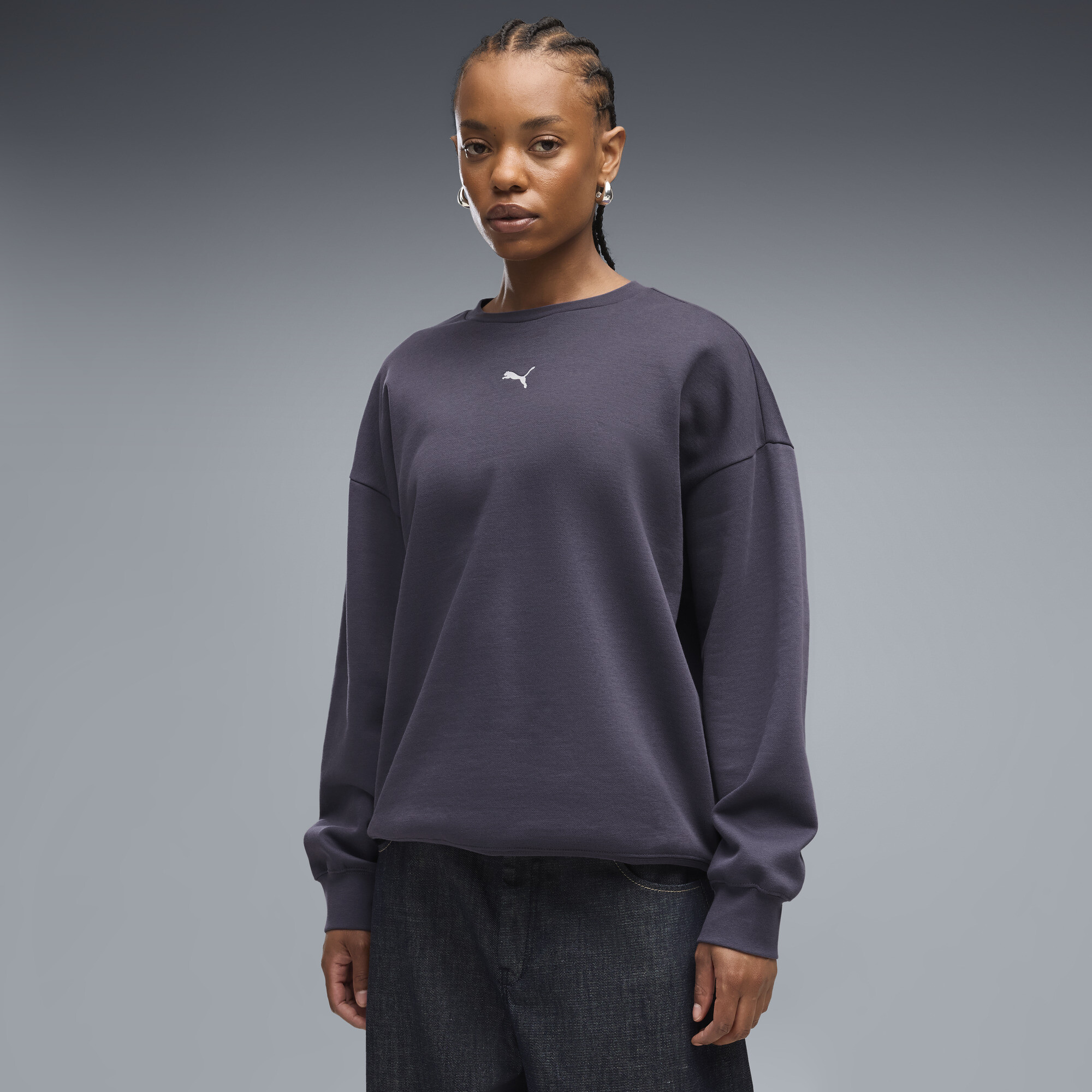 PUMA Essentials Oversized Sweatshirt Damen, Kleidung, Grau, L