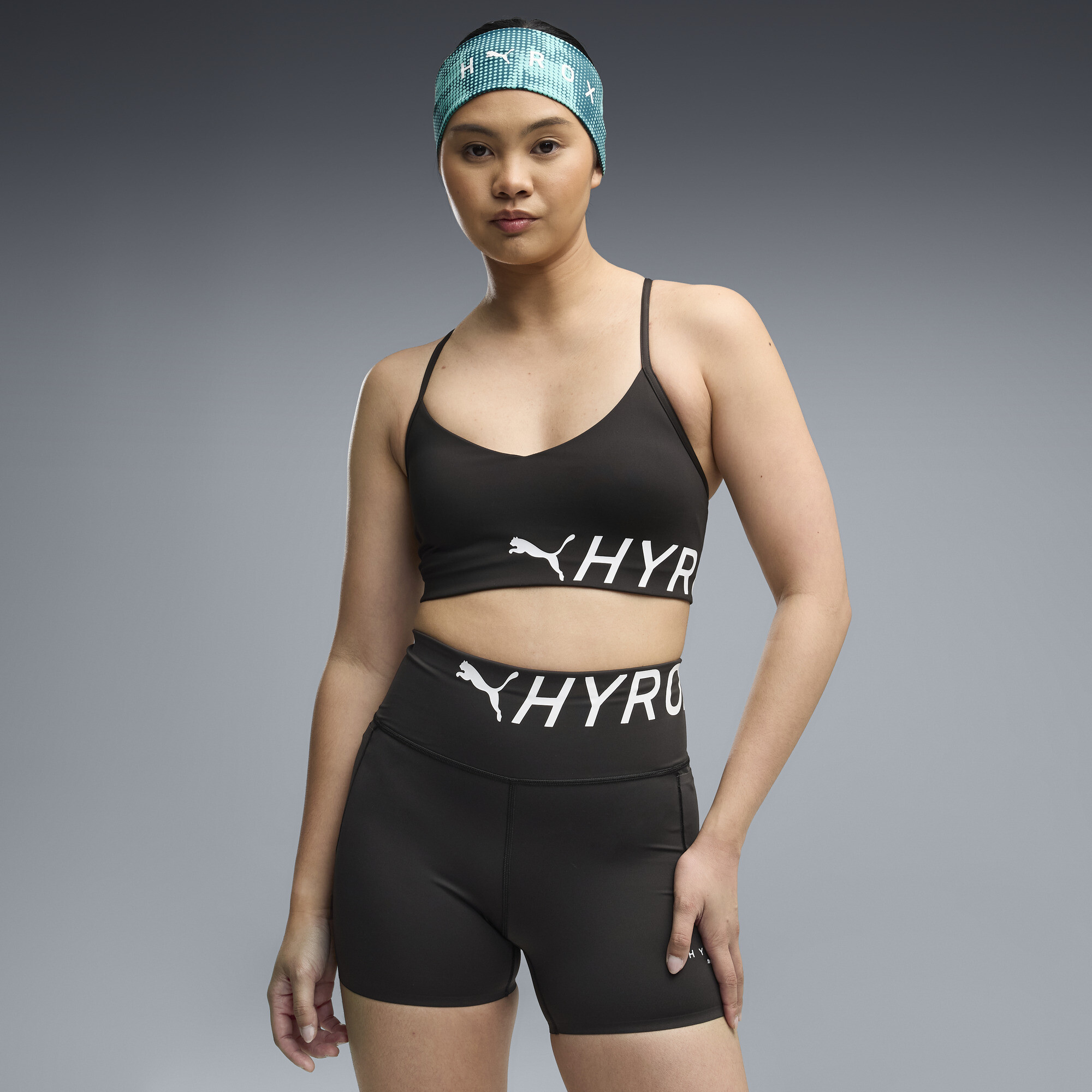 PUMA x HYROX PWRMODE Strappy Sport-BH Damen, Kleidung, Schwarz, S