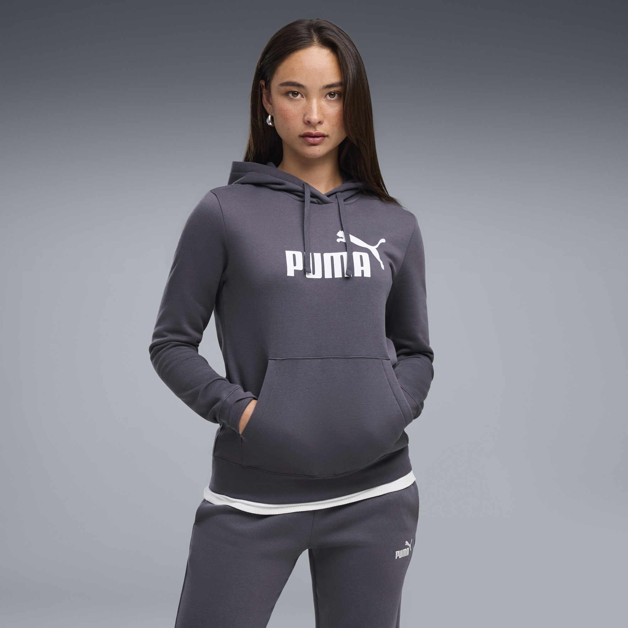 PUMA ESS No. 1 Logo Hoodie Damen, Kleidung, Grau, M
