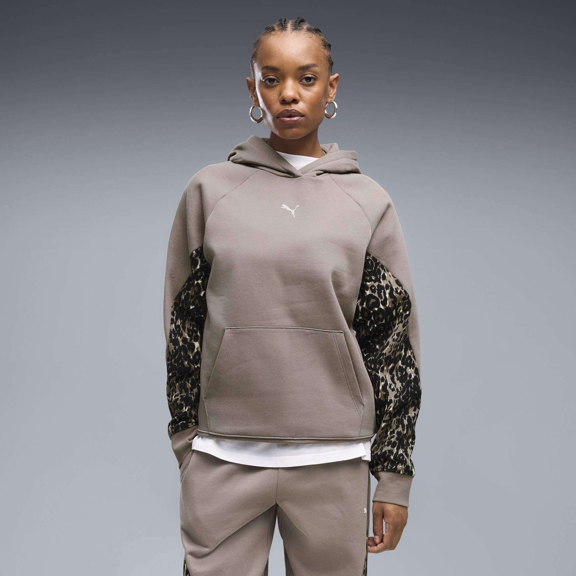 PUMA Sport Animal Fleece-Hoodie Damen, Kleidung, , L