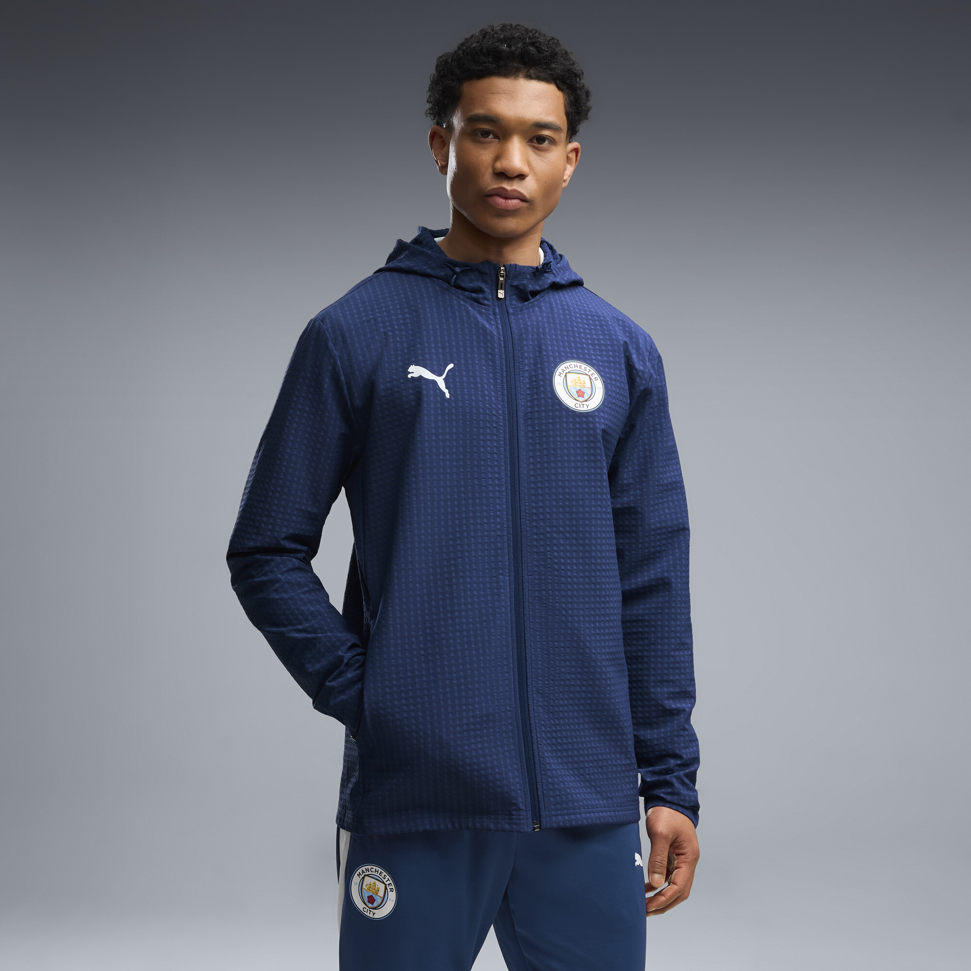 PUMA Manchester City Softshell-Trainingsjacke Herren, Accessoires, Blau, XL