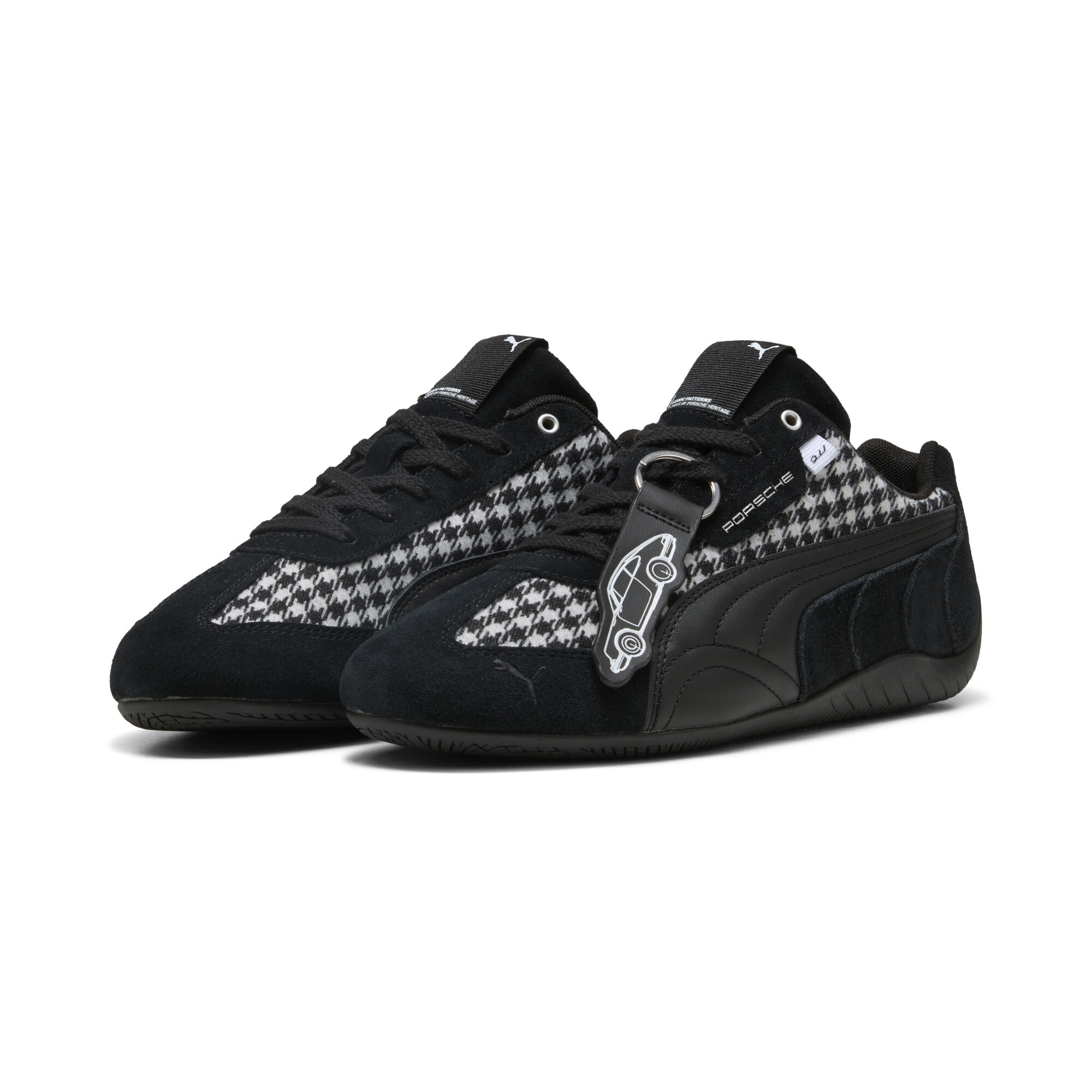 PUMA Porsche Legacy Speedcat Pepita Sneakers Unisex, Accessoires, Schwarz, 45