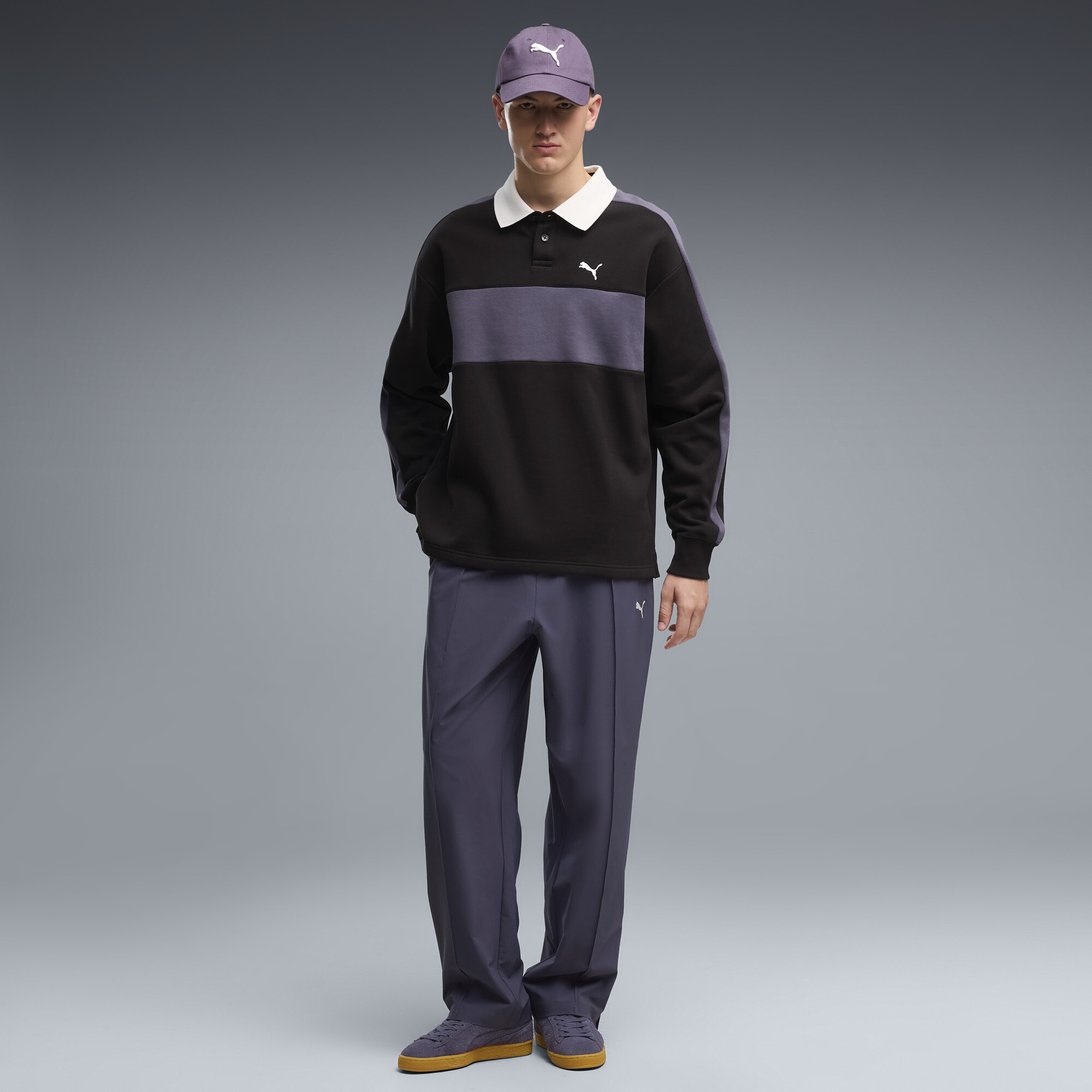 PUMA Essentials 4-Way Stretch Stacked Relaxed Hose Herren, Kleidung, Grau, S
