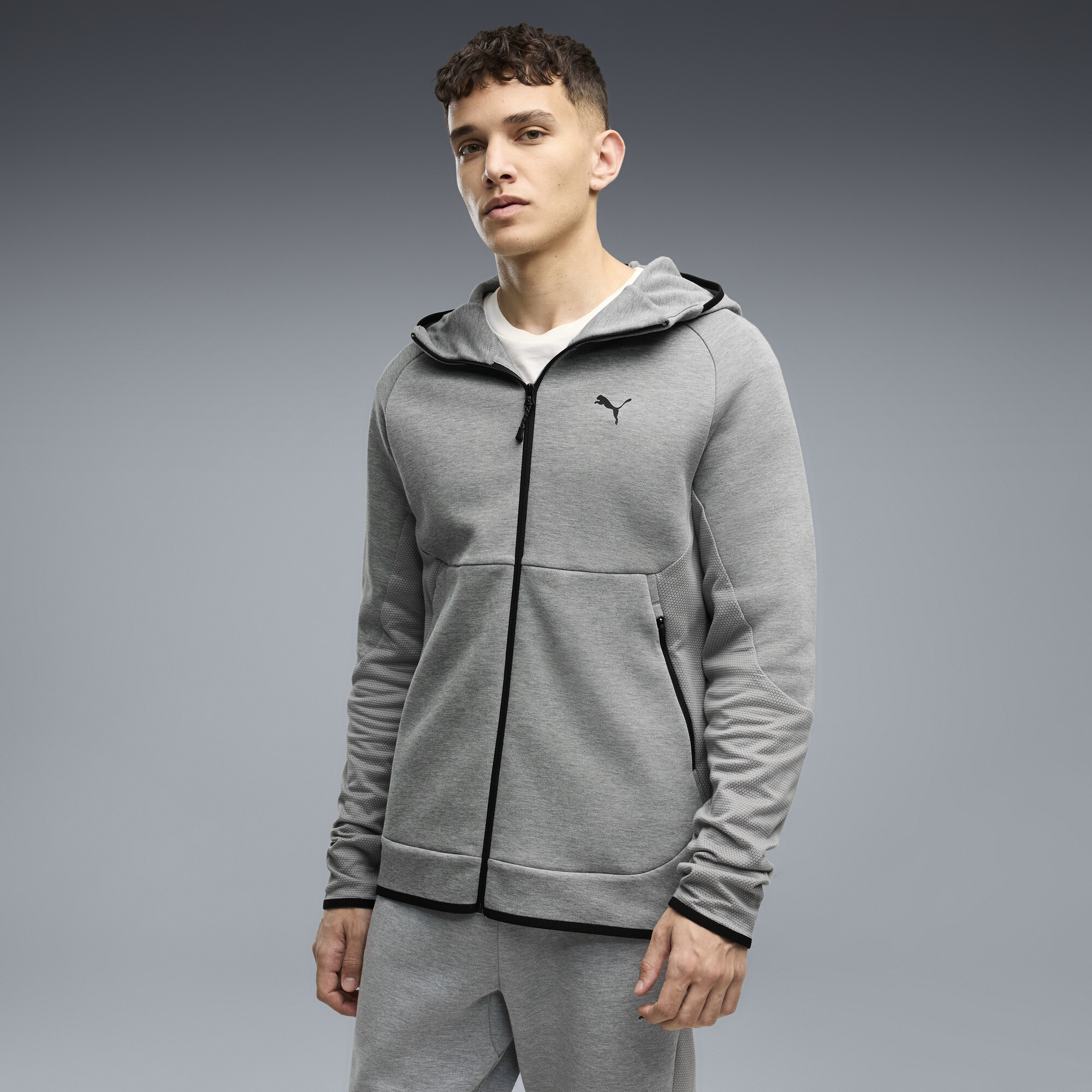 PUMATECH Elevated Slim Kapuzenjacke Herren, Accessoires, Grau, XXL