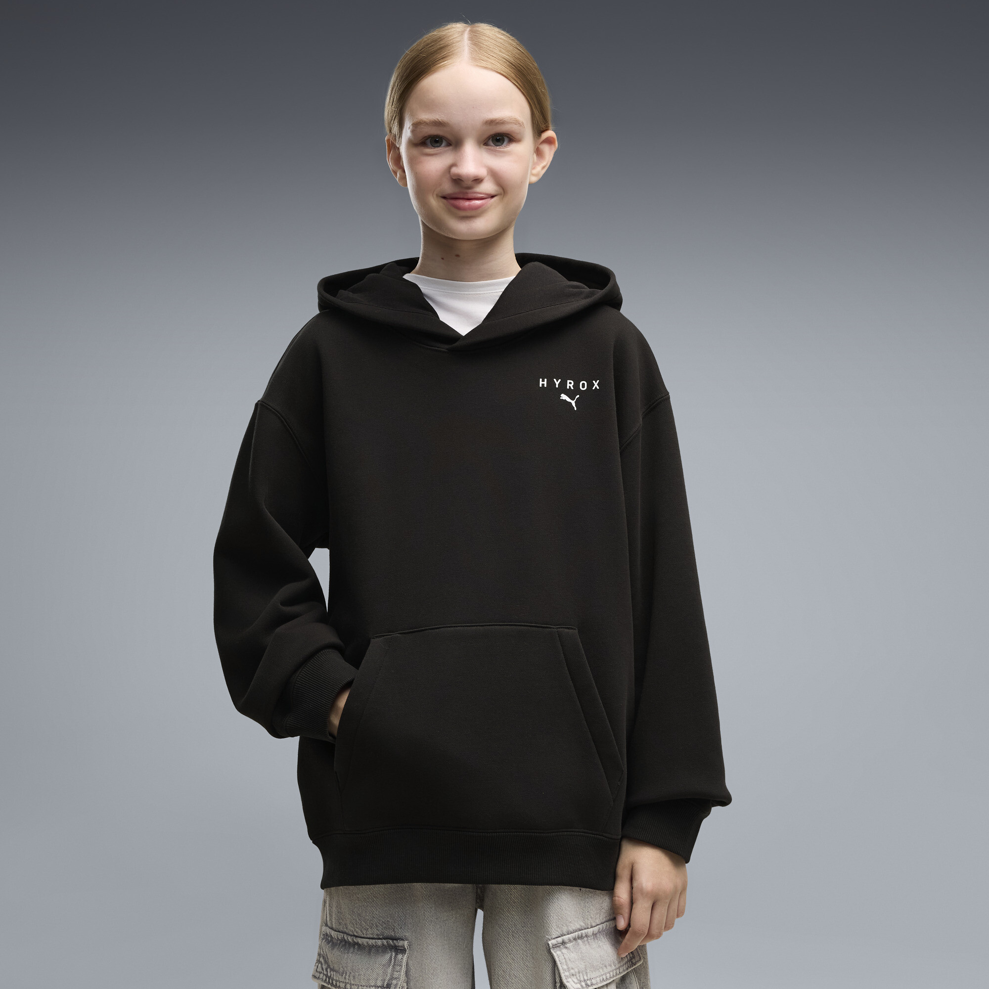 PUMA x HYROX Hoodie Teenager, Kleidung, Schwarz, 7-8Y