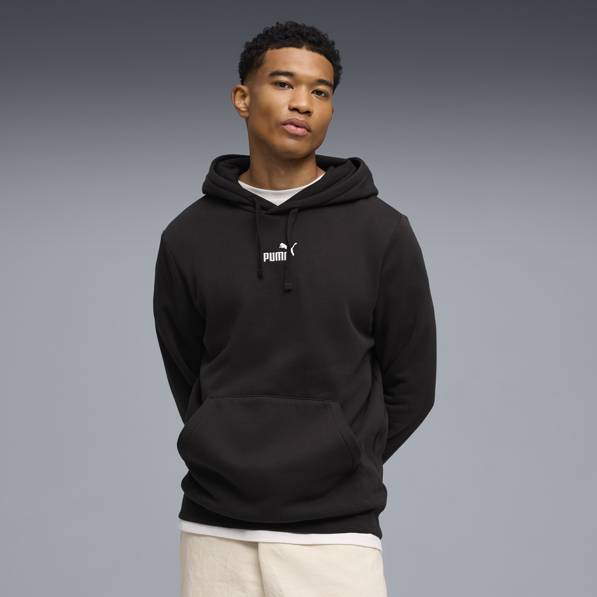 PUMA Essentials No.1 Logo Fleece Hoodie Herren, Kleidung, Schwarz, XS