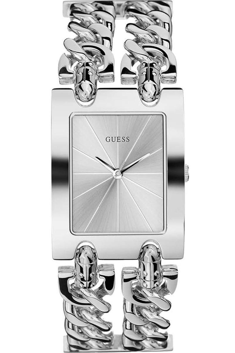 GUESS Mod Heavy Metal Silber Edelstahl Damenuhr Quarz W1117L1 silber