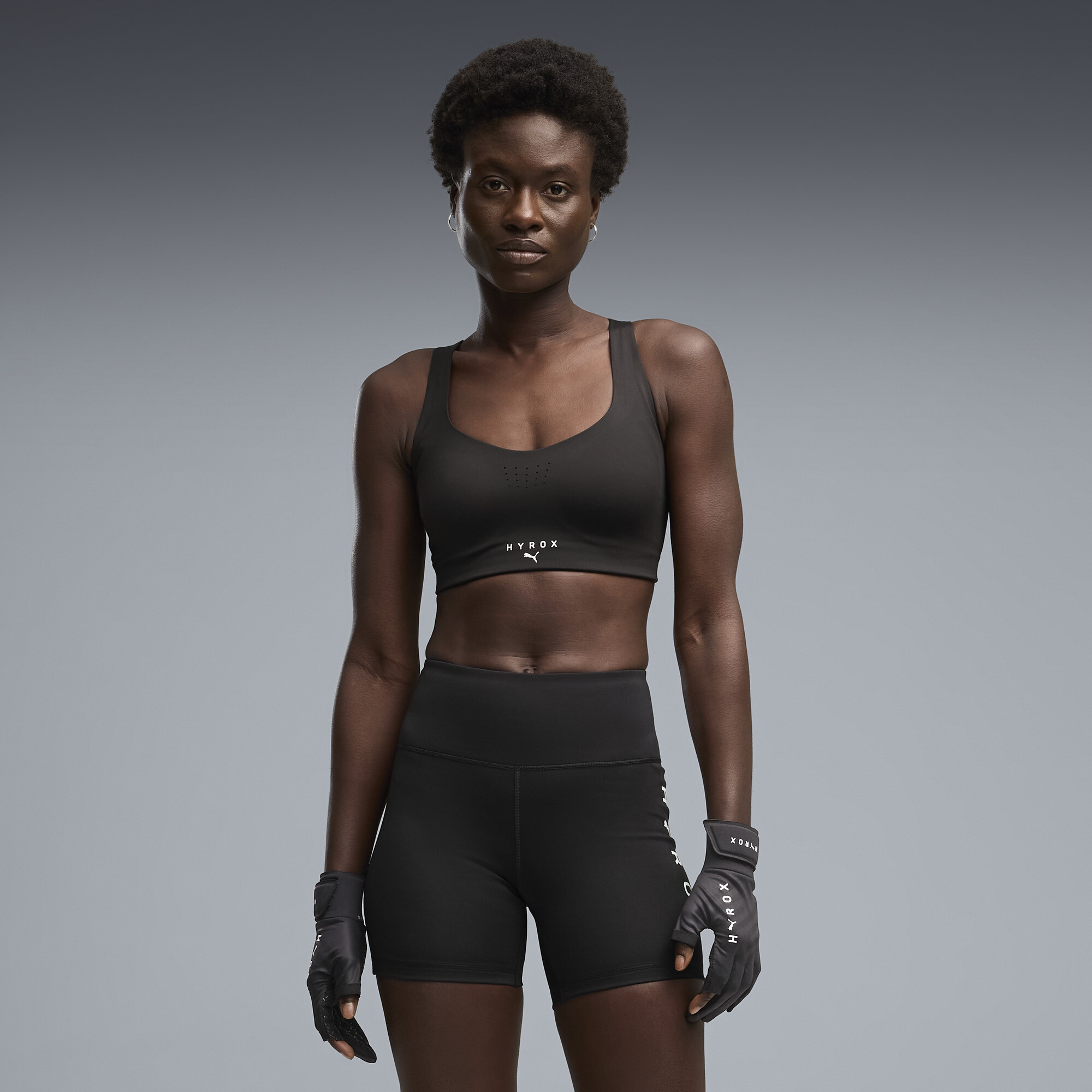 PUMA x HYROX PWRMODE Sport-BH Damen, Kleidung, Schwarz, XXL