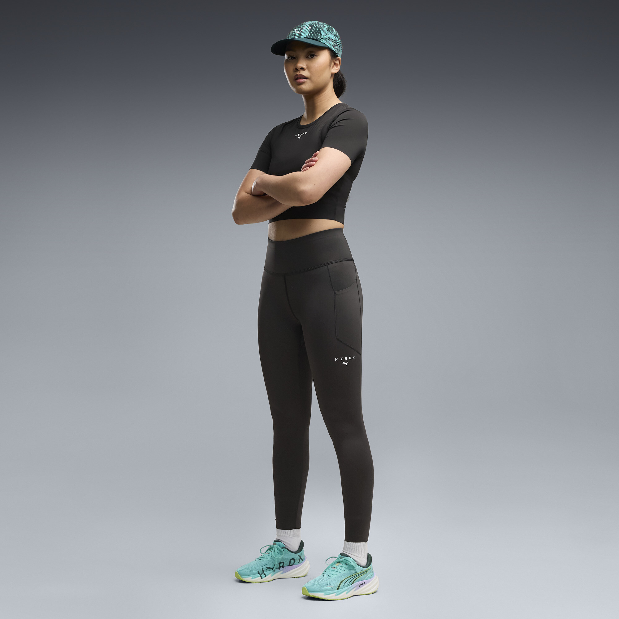 PUMA x HYROX PWRMODE 7/8-Leggings Damen, Accessoires, Schwarz, M