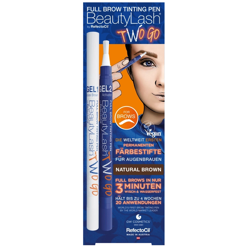 BeautyLash Kit Full Brow Tinting Pen Two Go Natural Brown