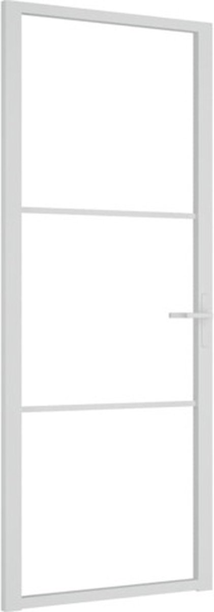 Vidaxl Innentür, 83 x 201,5 cm, Weiß, ESG-Glas und Aluminium