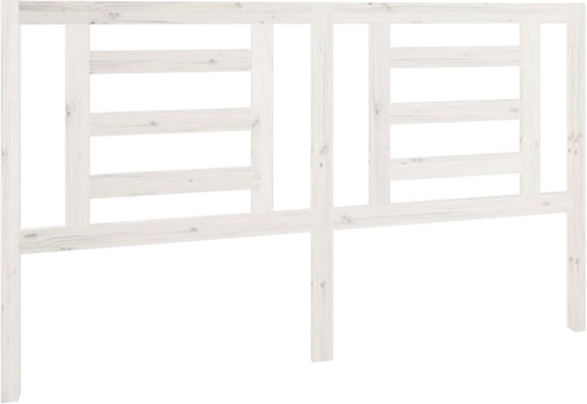 Vidaxl Bettkopfteil, Weiß, 166X4X100 Cm, Massives Kiefernholz