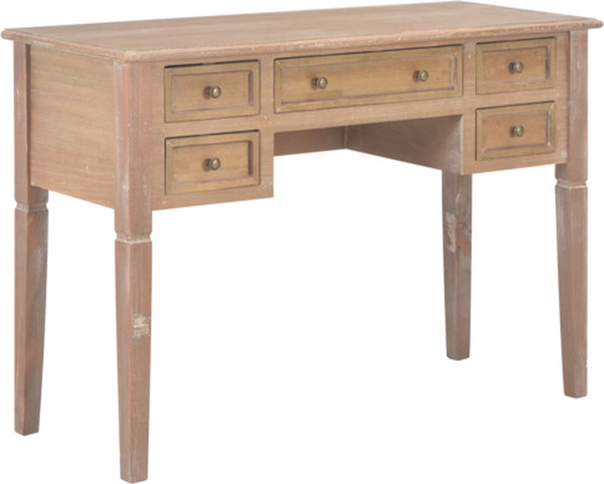 Schreibtisch, Braun, 109,5X45X77,5 Cm, Holz