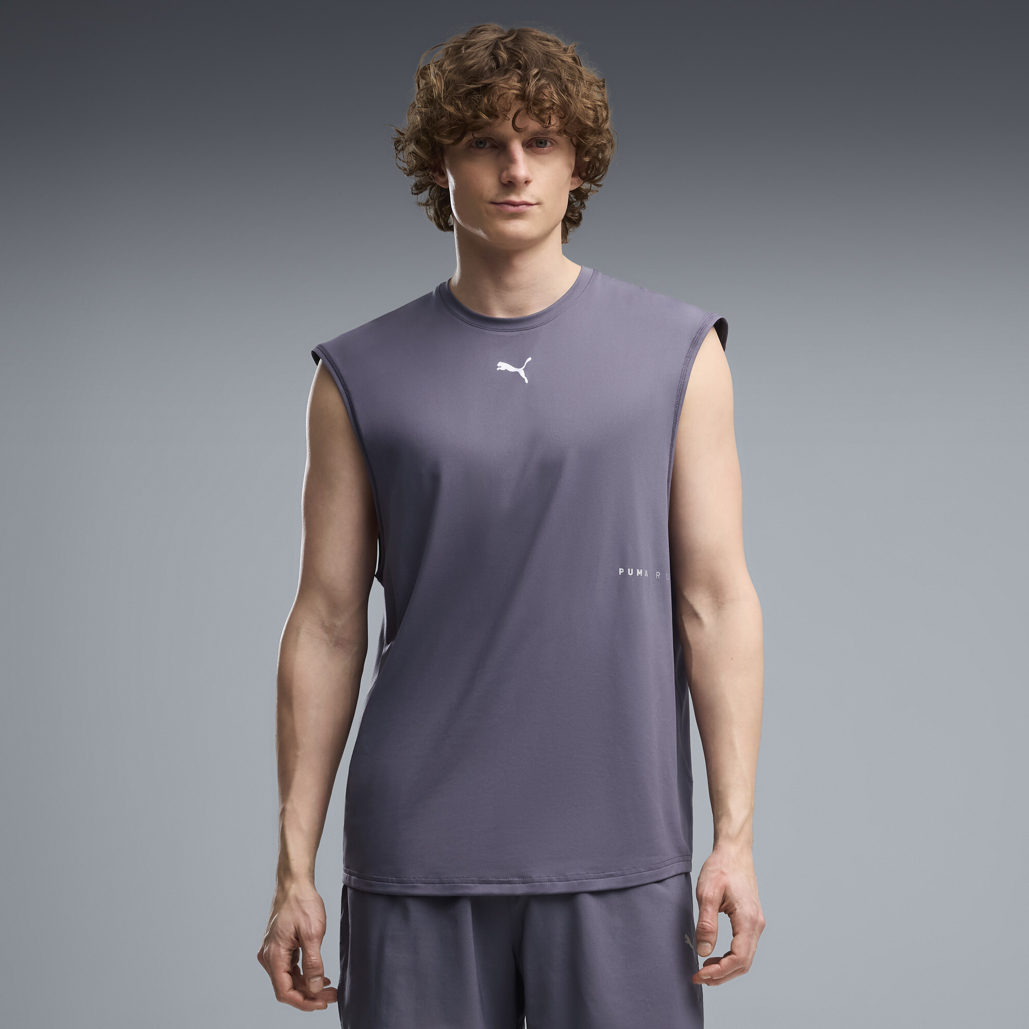 PUMA Brightstride CLOUDSPUN Relaxed Ärmelloses Top Herren, Kleidung, Grau, L