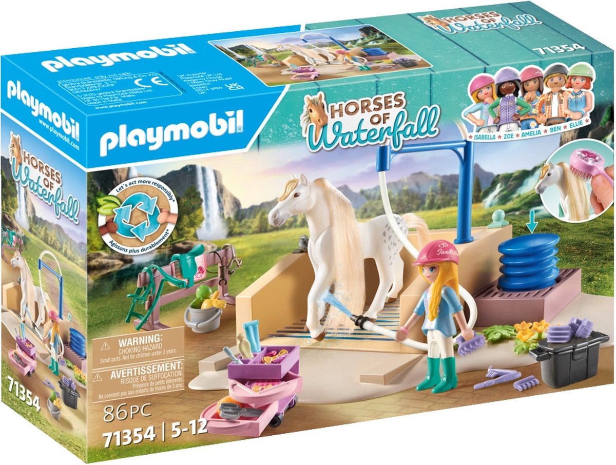 Pferdewäsche-Simulationsspiel Playmobil