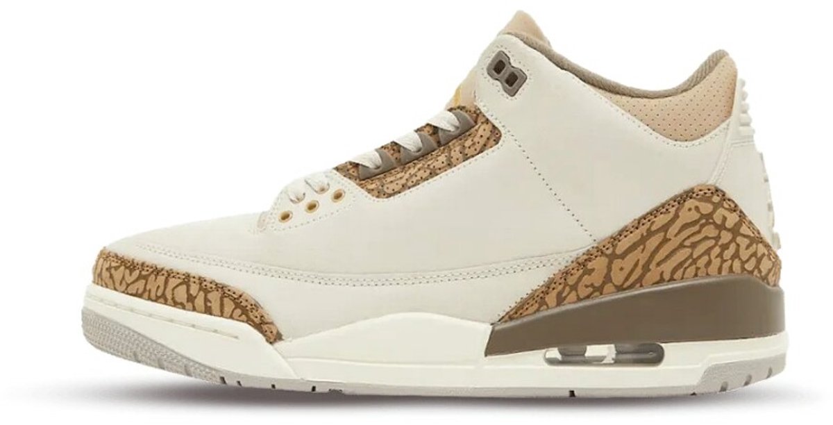 Air Jordan 3 Retro Palomino Herren Sneaker Creme Hell-Eichenholzbraun Metallic-Gold CT8532-102 45
