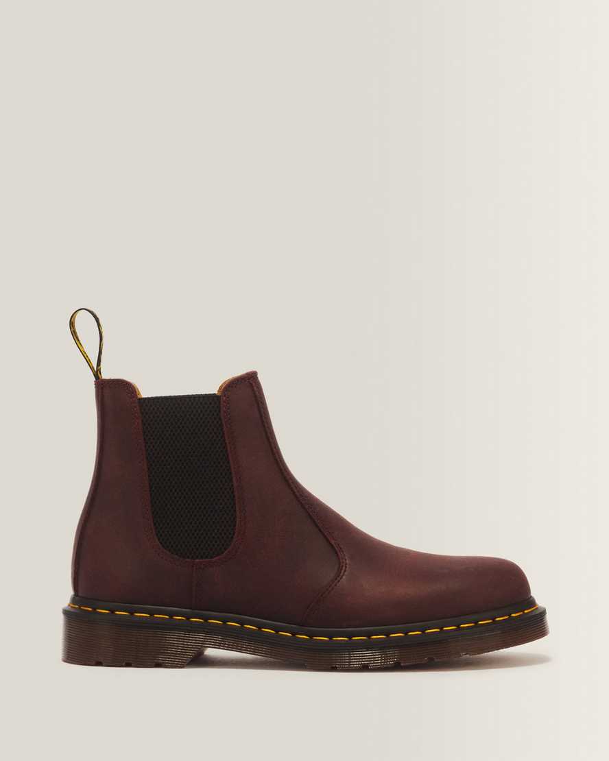 Dr. Martens Leder 2976 Ys Crazy Horse Chelsea Stiefel Schuhe in Rot, Größe: 41