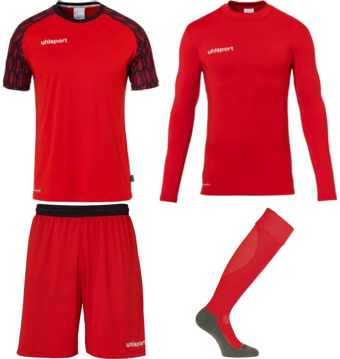 Set aus Langarmtrikot, Shorts, Baselayer und Torwartsocken für Kinder Uhlsport