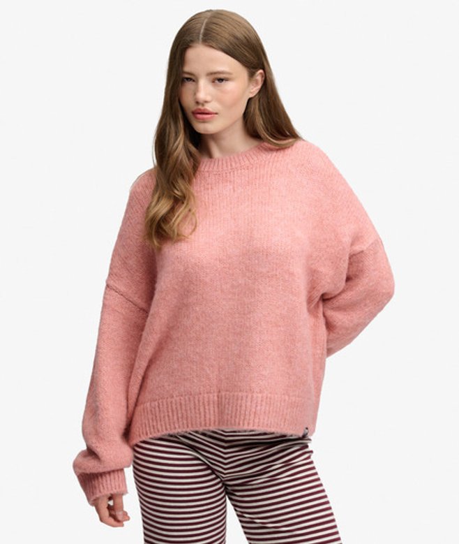 Superdry Damen Baumwolle Athletic Essentials Jogginghose mit weitem Bein, Grau - Größe: 40
