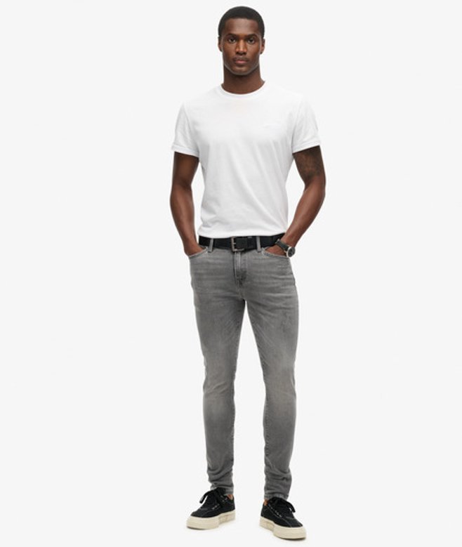 Superdry Herren Vintage Röhrenjeans Grau - Größe: 30/30