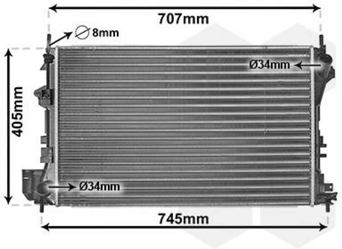 Van Wezel Wasserkühler Opel Signum Vectra C GTS Saab 9-3 1,6 - 2,0