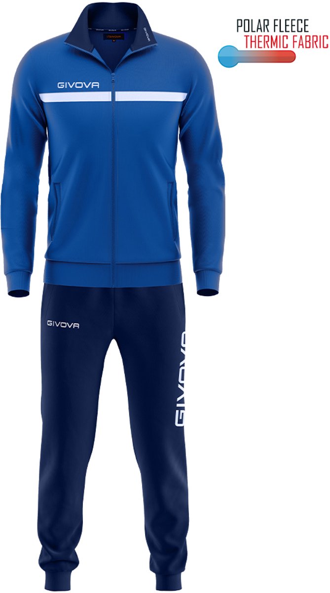 Fleece-Trainingsanzug mit Reißverschluss Givova One