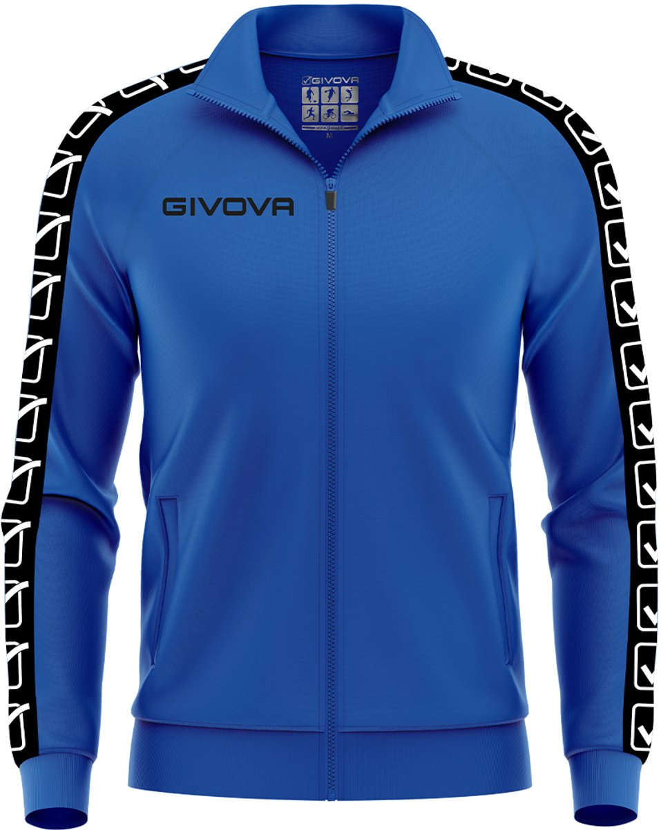 Gestrickte Trainingsjacke mit Streifen Givova