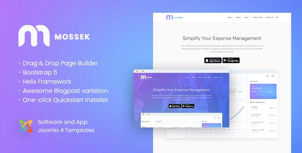 Mossek – Software and App Joomla Templates