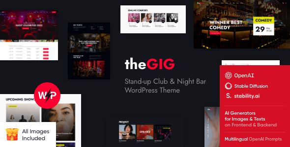 The Gig - Stand-up Club & Night Bar WordPress Theme NULLED