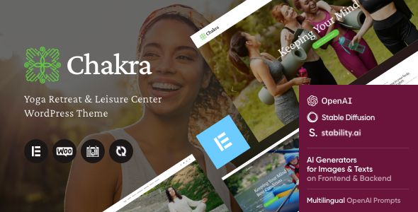 Chakra - Yoga Retreat & Pilates WordPress Theme