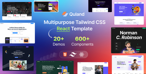 Quland – Tailwind React Multipurpose Template<span class="gpld-real-date-source" style="display:none !important;">Feb 4, 2026</span>