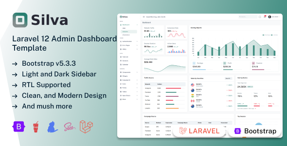 Silva – Laravel 12 Admin Dashboard Template<span class="gpld-real-date-source" style="display:none !important;">Feb 4, 2026</span>