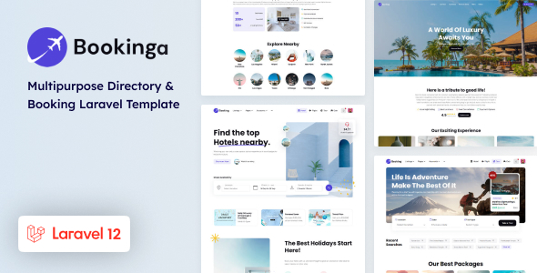 Bookinga – Laravel 12 Booking and Directory Template<span class="gpld-real-date-source" style="display:none !important;">Feb 4, 2026</span>