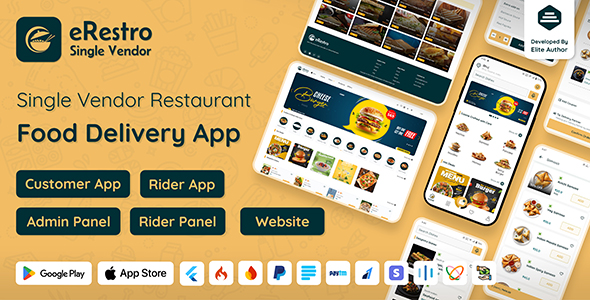 eRestro – Single Vendor Multi Branch Restaurant App | Food Ordering Flutter App with Admin Panel<span class="gpld-real-date-source" style="display:none !important;">Feb 10, 2026</span>