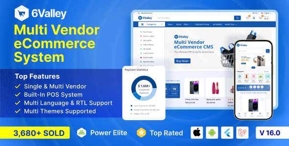 6Valley Multi-Vendor eCommerce CMS – Complete eCommerce Mobile App, Website, Seller and Admin Panel<span class="gpld-real-date-source" style="display:none !important;">Feb 10, 2026</span>