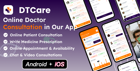DTCare – Doctor App | Patient Appointment Booking App in Flutter with Admin Panel | Android – iOS<span class="gpld-real-date-source" style="display:none !important;">Feb 10, 2026</span>