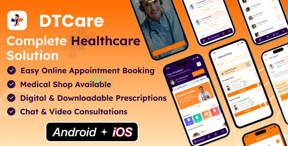 DTCare – Patient Appointment Booking App in Flutter with Admin Panel | Telemedicine, Family Profiles<span class="gpld-real-date-source" style="display:none !important;">Feb 10, 2026</span>