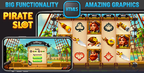 HTML Responsive Casino Game • Pirate Island Slot