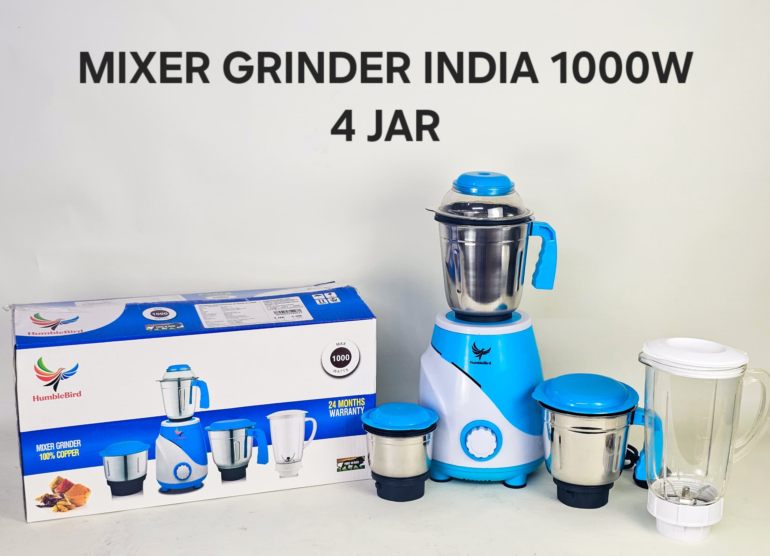 Humblebird (Maximus) Mixer Grinder 1000w 4 JAR