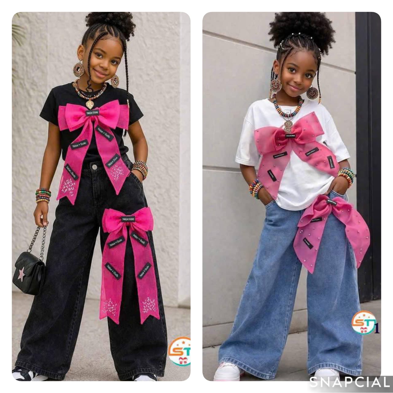 Children Jean and top [black and blue]