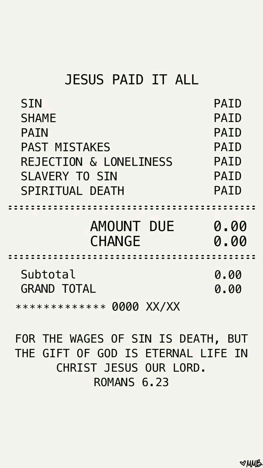 The Gift Has Been Paid in Full: A Second Scripture Receipt Reflection visual reference