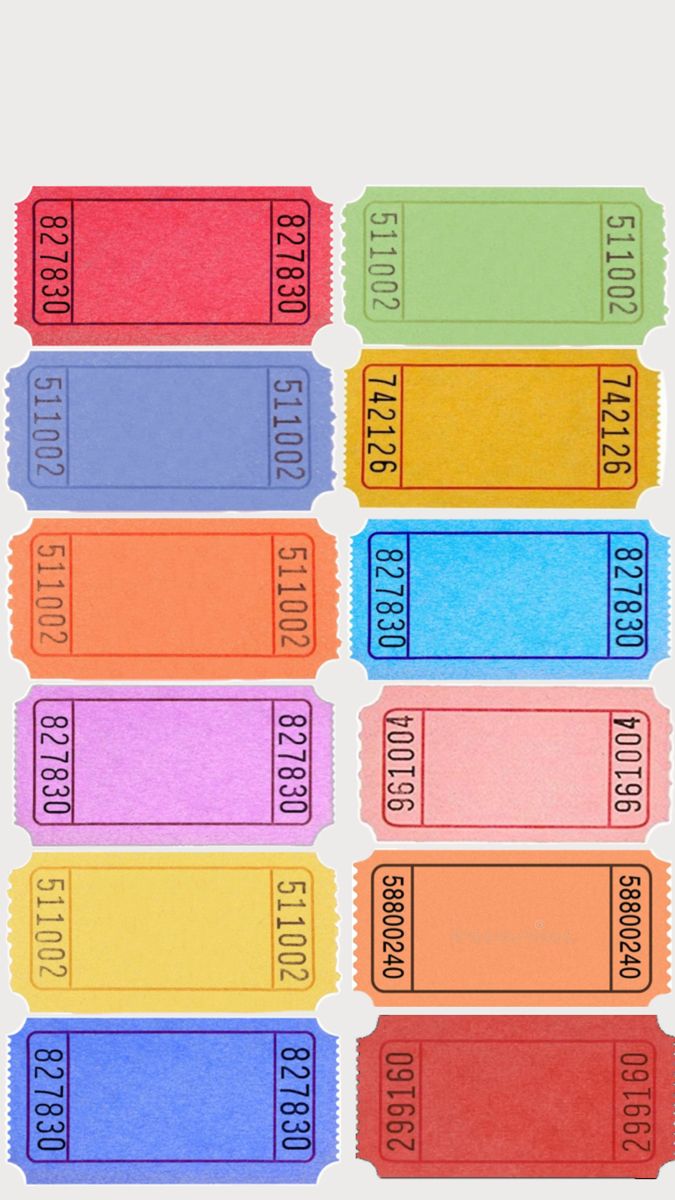 Colorful Vintage Raffle Ticket Collection visual reference