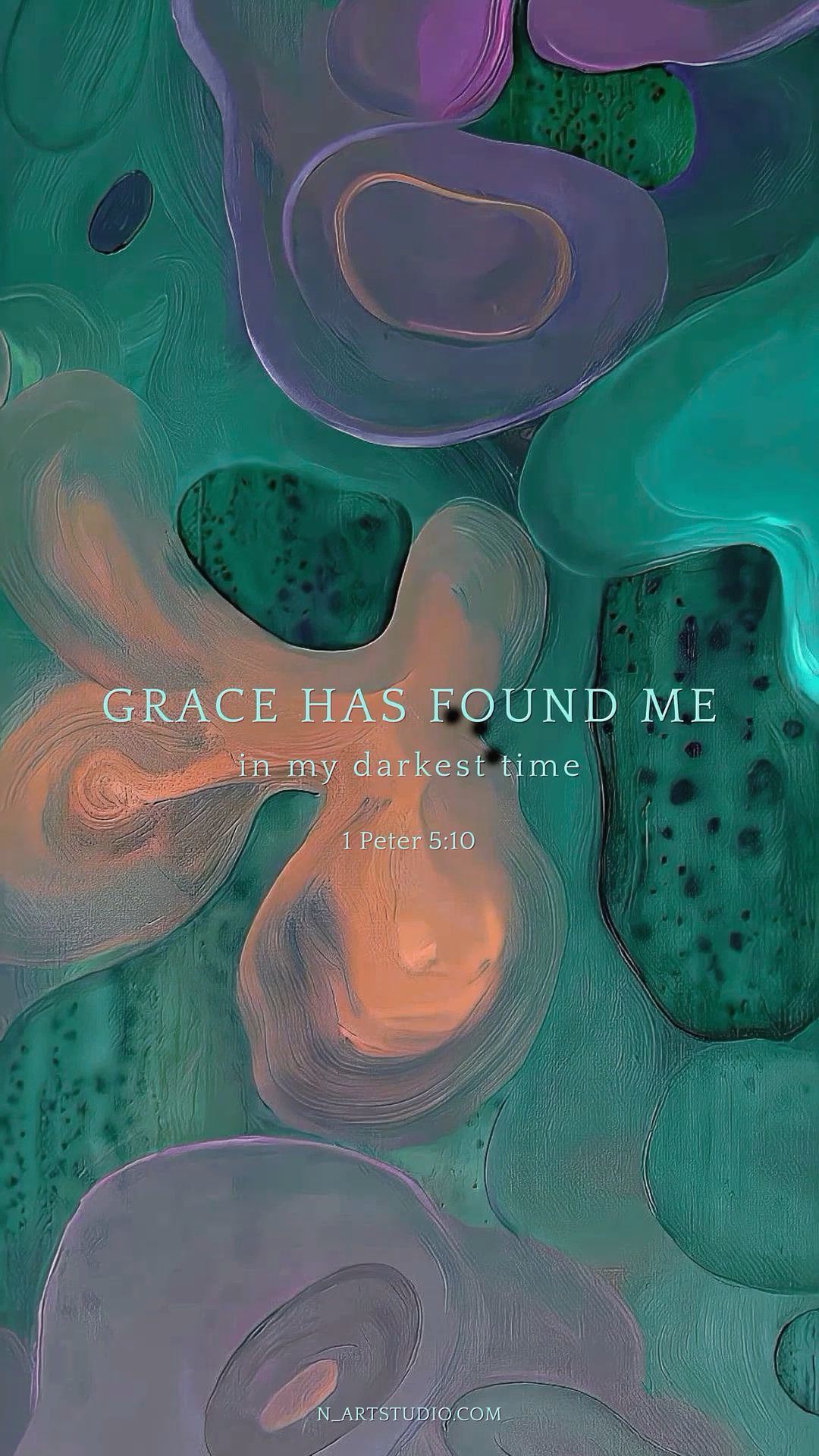 Found by Grace: 1 Peter 5:10 Abstract Print visual reference