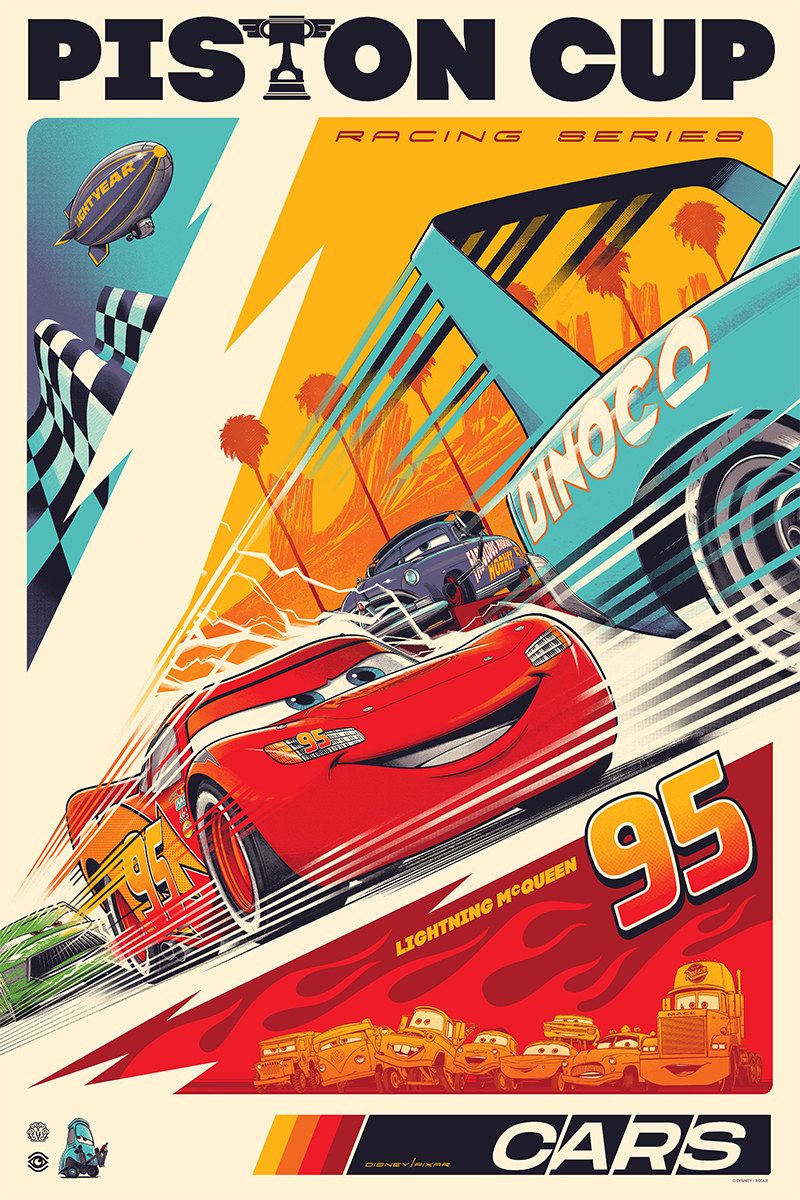 Piston Cup Energy: Reviewing a Pixar Cars-Inspired Racing Poster visual reference