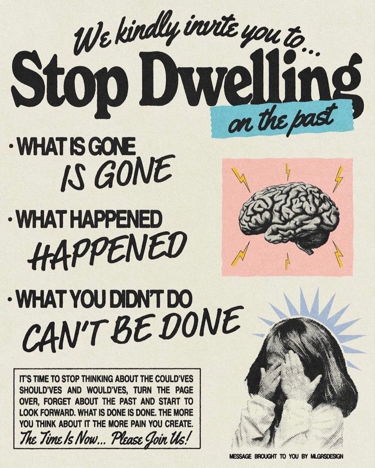 Stop Dwelling on the Past: A Retro Motivational Poster visual reference