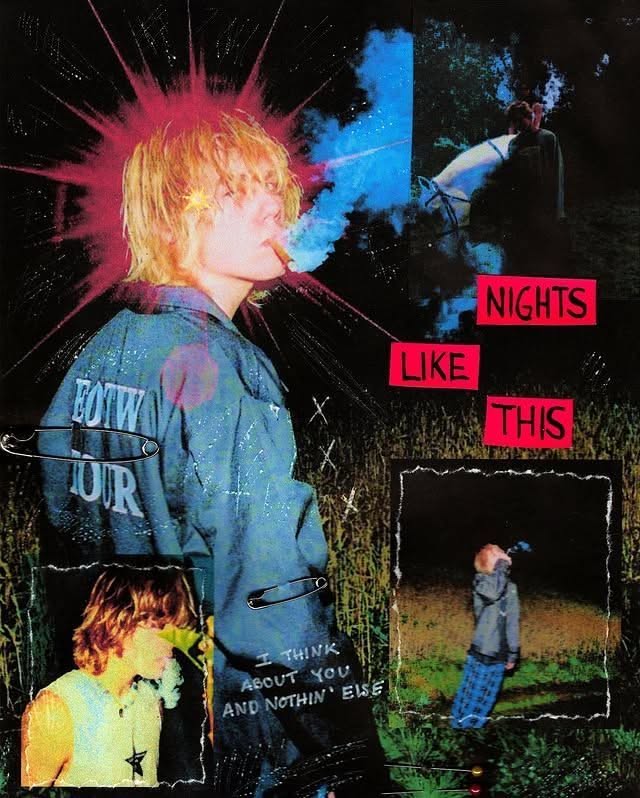 Nights Like This Music Collage: Horses, Portraits, and Grunge Texture visual reference